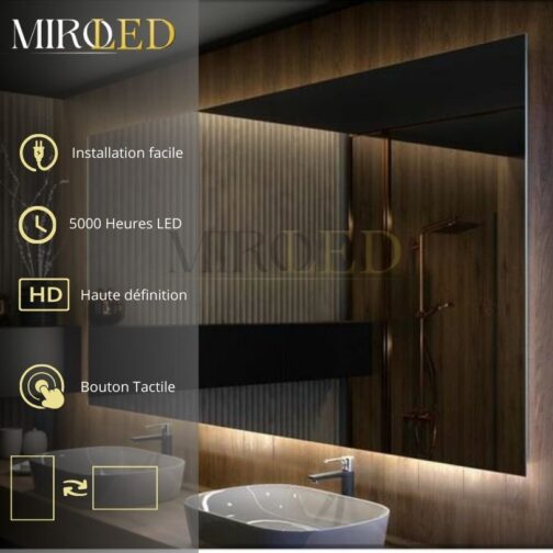 Miroir salle de bain Led