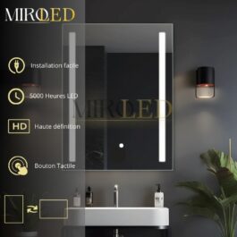 Miroir salle de bain tactile « GLISSE »