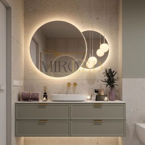 Miroir double cercle