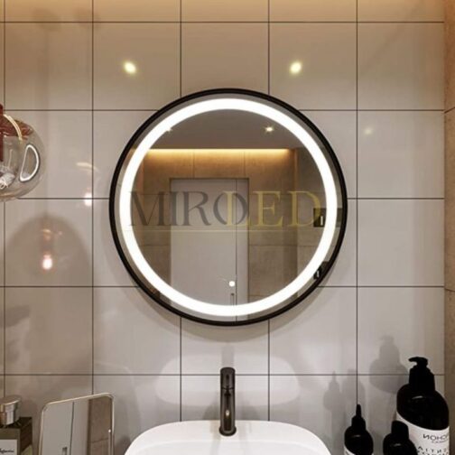 Miroir rond métal