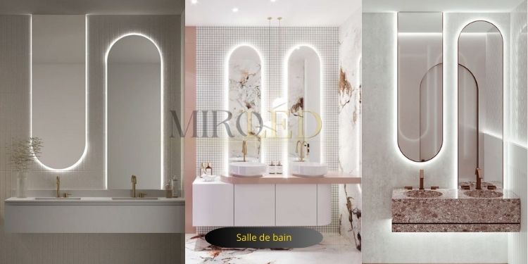 Miroir irrégulier salle de bain