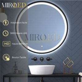 Miroir rond métal haut de gamme « ORBIX »