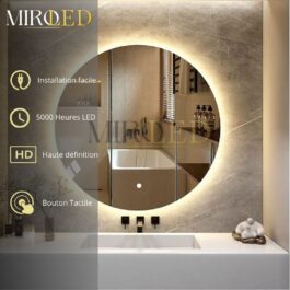 Miroir bronze rond « RAYON »